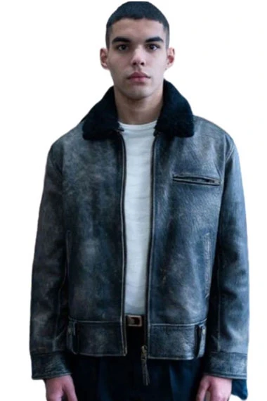 Rahim Sex Education Sami Outalbali Distressed Shearling Jacket