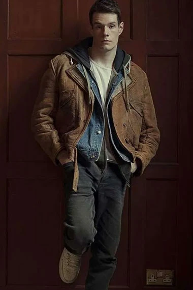 Connor Swindells Sex Education Adam Groff Brown Trench Jacket