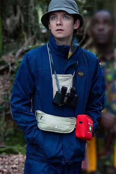Sex Education Otis Milburn Asa Butterfield Blue Cotton Jacket