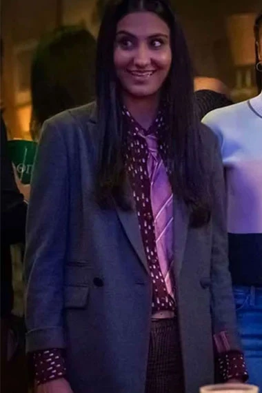 Sex Lives College Girls Amrit Kaur Bela Malhotra Trench Blazer
