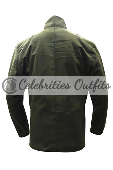 James Bond Daniel Craig Skyfall Green Cotton Trench Jacket skyfall-daniel-craig-cotton-jacket