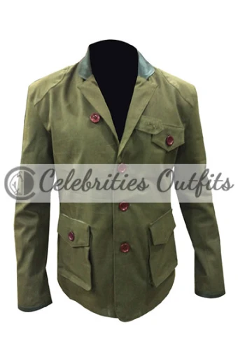 James Bond Daniel Craig Skyfall Green Cotton Trench Jacket skyfall-daniel-craig-cotton-jacket