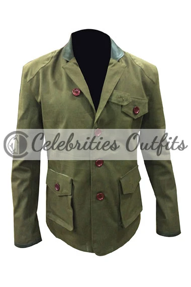 Skyfall Daniel Craig James Bond Green Cotton Trench Jacket