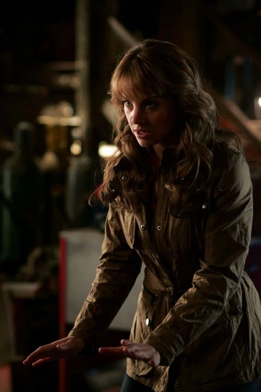 Lois Lane Smallville TV Show Erica Durance Brown Trench Coat