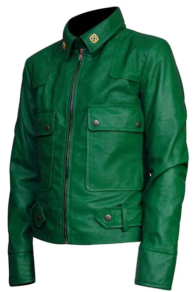 Smallville Chloe Sullivan Allison Mack Green Leather Jacket allison-mack-smallville-green-jacket
