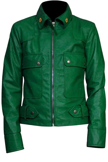 Allison Mack Smallville Chloe Sullivan Green Jacket
