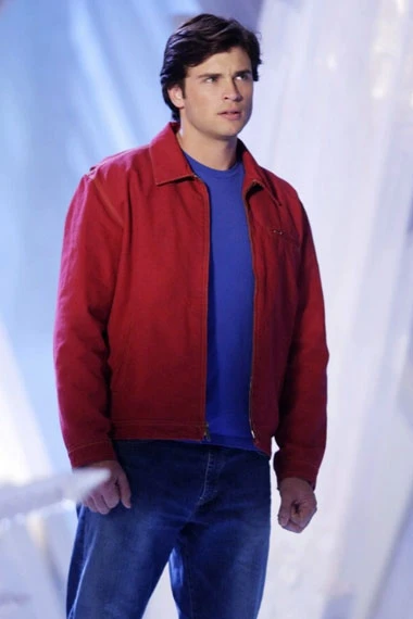 Smallville Tom Welling Clark Kent Superman Red Suede Jacket tom-welling-smallville-suede-jacket