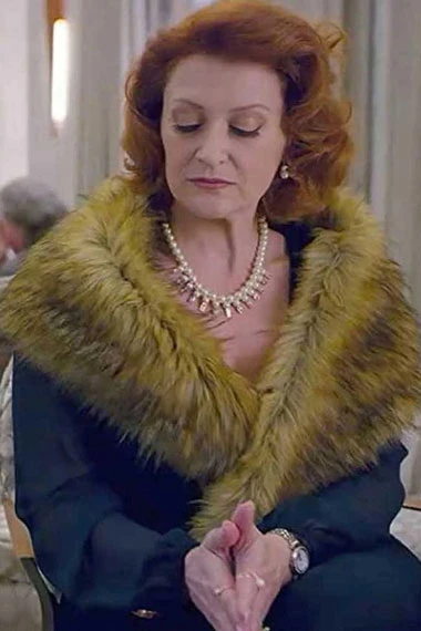 Snowpiercer Kerry OMalley Lilah Folger Green Wool Fur Coat