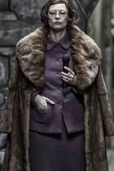 Snowpiercer Tilda Swinton Minister Mason Brown Fur Coat