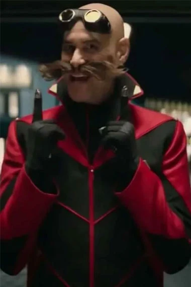 Jim Carrey Sonic Hedgehog Doctor Eggman Black Cosplay Tailcoat