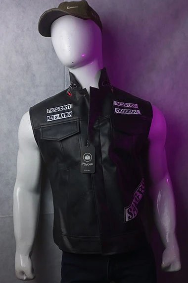 Sons Of Anarchy Charlie Hunnam Jax Teller Black Leather Vest