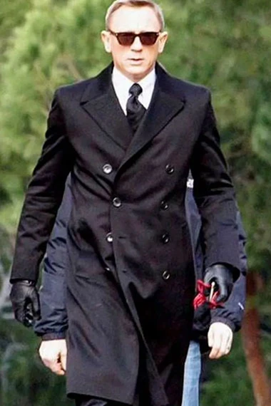 James Bond Spectre Daniel Craig Double Breasted Trench Coat