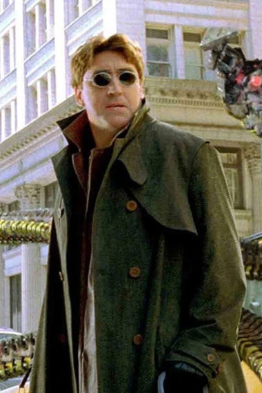 Alfred Molina Spider Man Doctor Octopus Black Long Trench Coat