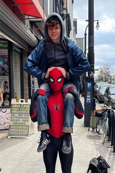 Spider Man No Way Home Harry Holland Varsity Bomber Jacket