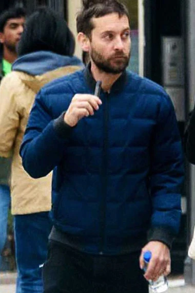 Peter Parker Spider Man Tobey Maguire Quilted Puffer Jacket