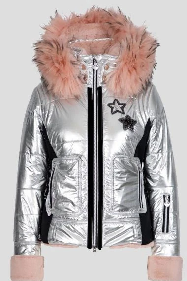 Sarah Wright Olsen Spinning Out Mandy Davis Puffer Fur Parka