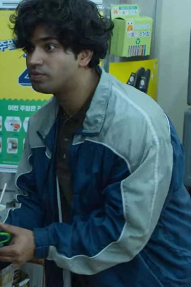 Anupam Tripathi Squid Game Abdul Ali Blue Polyester Jacket