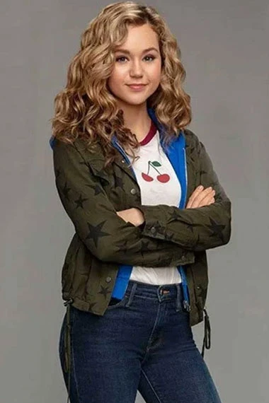 Courtney Whitmore Brec Bassinger Stargirl Green Bomber Jacket