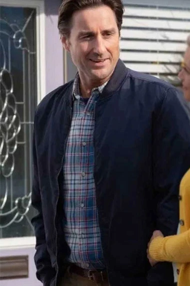 Pat Dugan Luke Wilson Stargirl Bomber Blue Cotton Jacket