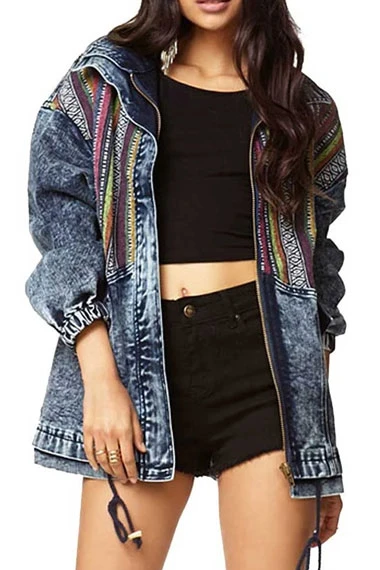 Wildcat Yvette Monreal Stargirl Bomber Blue Denim Jacket