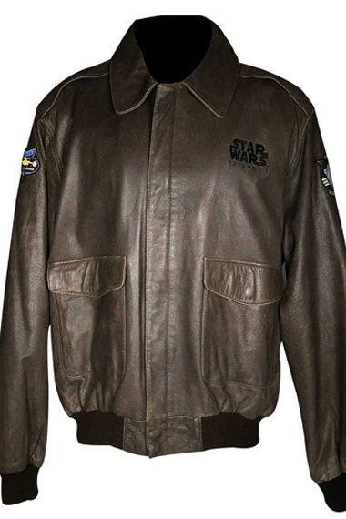 Star Wars Starfighter Pilot Bomber Brown Leather Jacket