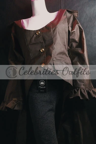 Victorian Steampunk Womens Open Bust Brown Polyester Tailcoat