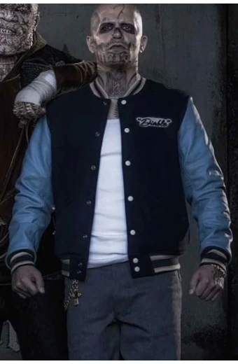 Suicide Squad Jay Hernandez Diablo Black Bomber Varsity Jacket suicide-squad-el-diablo-jacket