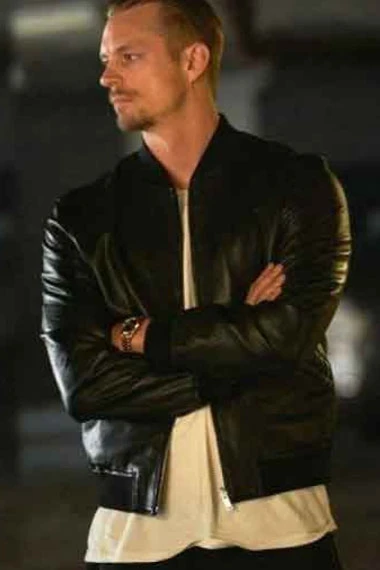 Joel Kinnaman Rick Flag Suicide Squad Black Bomber Jacket