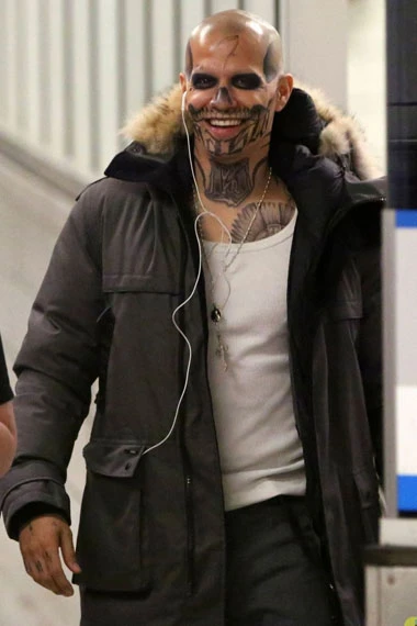 Suicide Squad Jay Hernandez Diablo Black Fur Hooded Parka