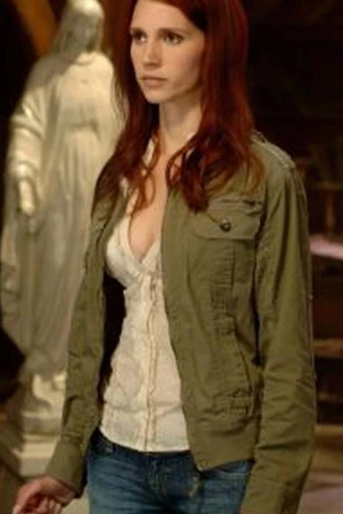 Anna Milton Supernatural Julie McNiven Green Cotton Jacket