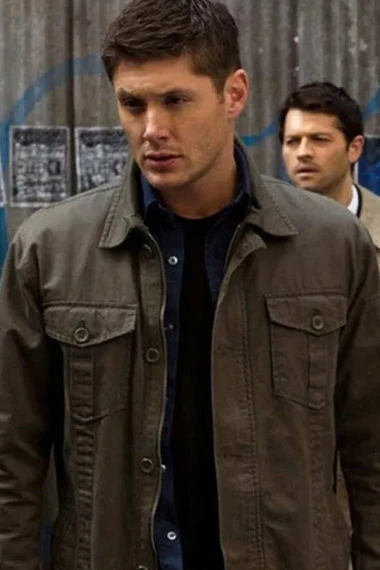 Jensen Ackles Supernatural Dean Winchester Green Cotton Jacket