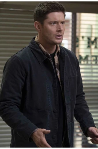Jensen Ackles Dean Winchester Supernatural Black Cotton Jacket supernatural-jensen-ackles-black-cotton-jacket