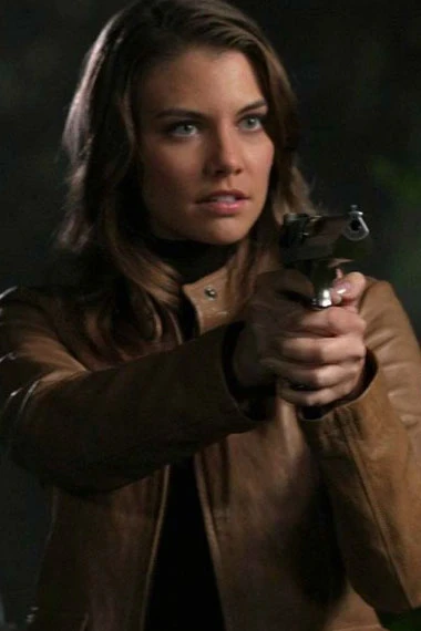 Supernatural Bela Talbot Lauren Cohan Brown Leather Jacket