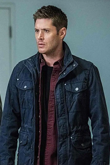 Jensen Ackles Dean Winchester Supernatural Blue Cotton Jacket jensen-ackles-supernatural-blue-cotton-jacket
