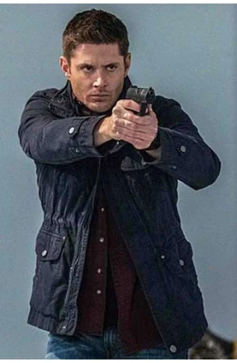 Jensen Ackles Dean Winchester Supernatural Blue Cotton Jacket jensen-ackles-supernatural-blue-cotton-jacket