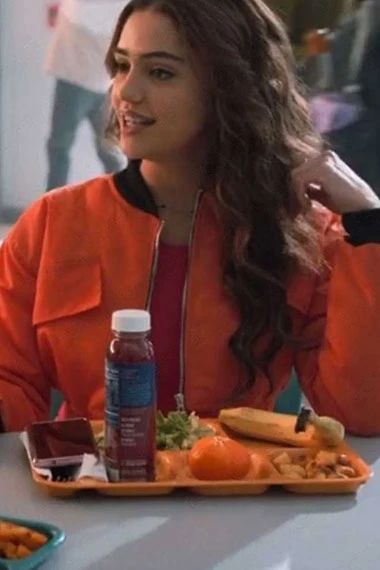 Tall Girl Clara Wilsey Kimmy Stitcher Orange Cropped Jacket