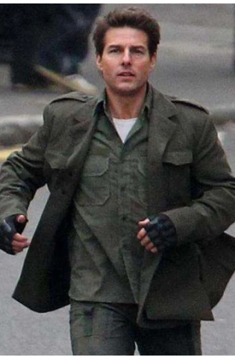 Tom Cruise William Cage Edge of Tomorrow Military Green Coat tom-cruise-edge-of-tomorrow-green-coat