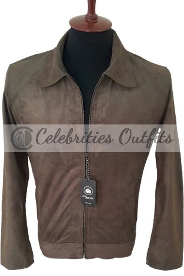 Tom Cruise Jack Harper Oblivion Grey Suede Leather Jacket