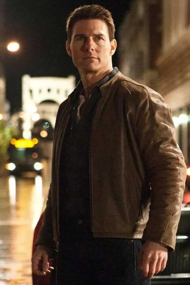 Mens Jack Reacher Tom Cruise Biker Brown Leather Jacket tom-cruise-jack-reacher-brown-jacket
