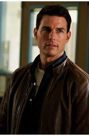 Mens Jack Reacher Tom Cruise Biker Brown Leather Jacket tom-cruise-jack-reacher-brown-jacket