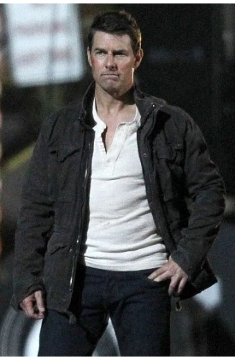 Never Go Back Tom Cruise Jack Reacher Black Cotton Jacket tom-cruise-jack-reacher-cotton-jacket