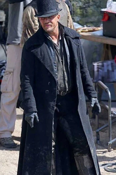 Taboo Tom Hardy James Keziah Delaney Black Wool Trench Coat