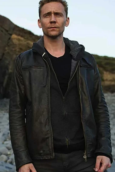 The Night Manager TV Show Tom Hiddleston Black Leather Jacket