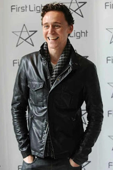 First Light Movie Awards Tom Hiddleston Black Leather Jacket