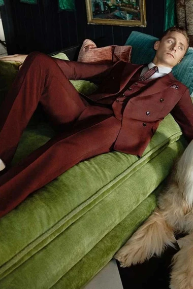 Tom Hiddleston Cruise 2017 Royal Maroon Suit Tuxedo