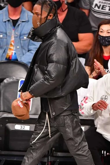 Travis Scott Brooklyn Nets v Milwaukee Bucks Puffer Jacket