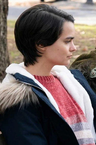 Elodie Davis Brianna Hildebrand Trinkets Black Hooded Parka
