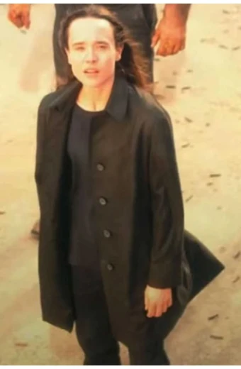 The Umbrella Academy TV Series Ellen Page Black Leather Coat vanya-hargreeves-umbrella-academy-coat