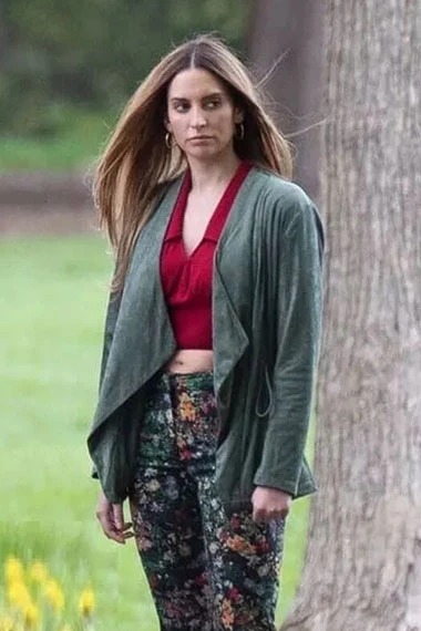 Umbrella Academy Genesis Rodriguez Drape Green Cotton Jacket