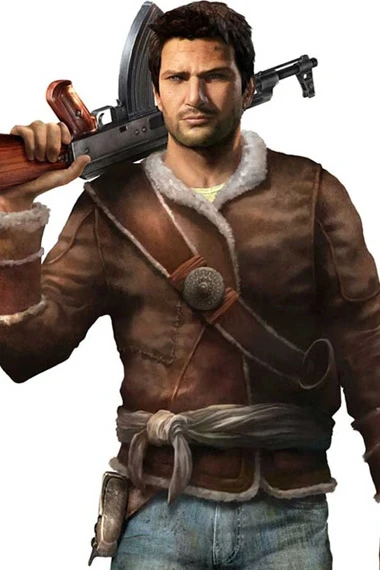 Uncharted Nathan Drake Gaming Brown Cosplay Fur Suede Jacket
